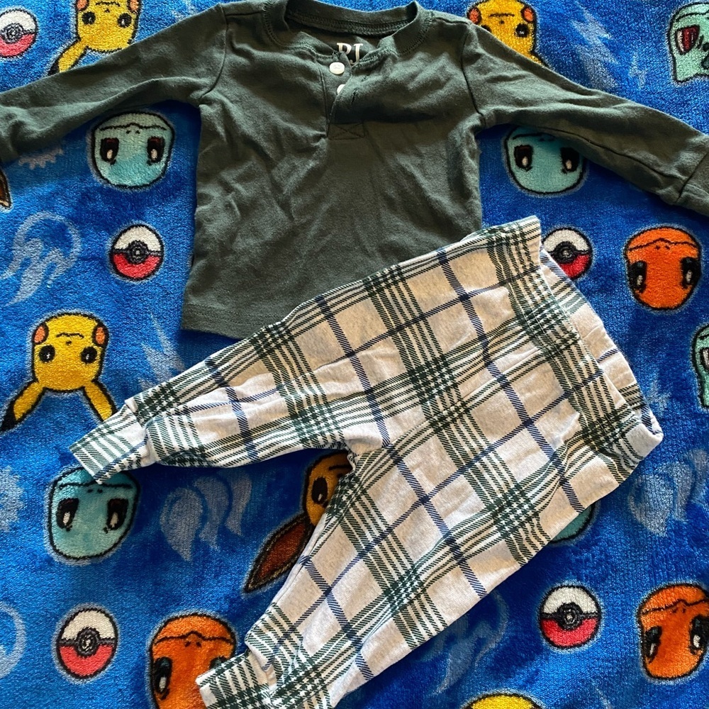 Place Green and White Pajama Set for Relaxed Comfort